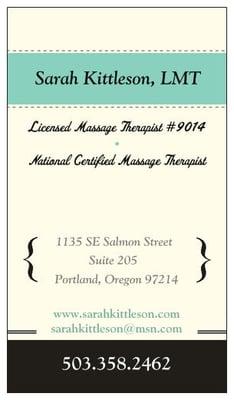 Sarah Kittleson, LMT