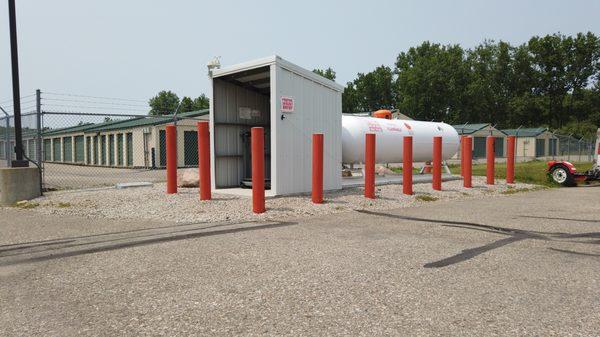 We fill propane tanks and RVs!