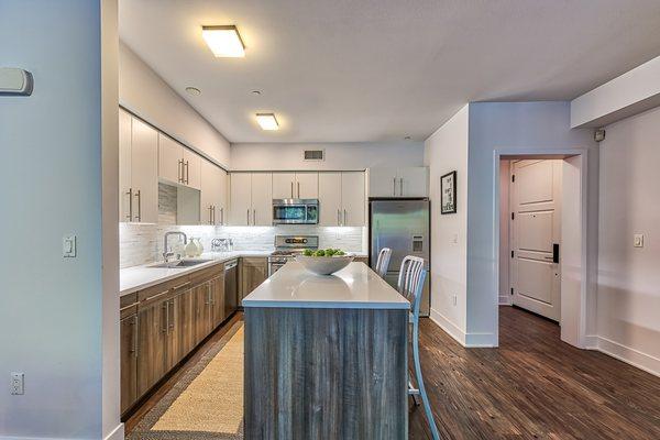 Spacious gourmet kitchens in every unit