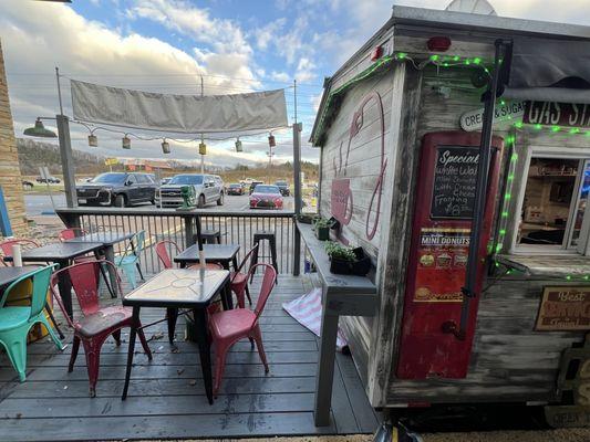 Small outside seating