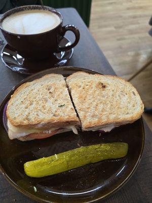 Make your own Pannini with Turkey, swiss, tomatoes, giardinaire, and onions.