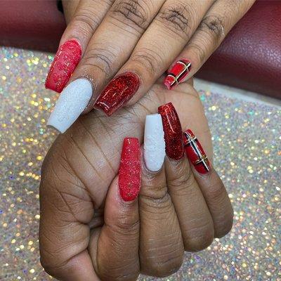 Long Red & White Set