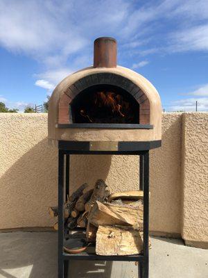 Enjoy cooking in the wood fired oven