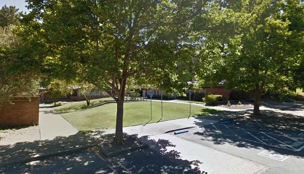 The front of the school in Moraga.