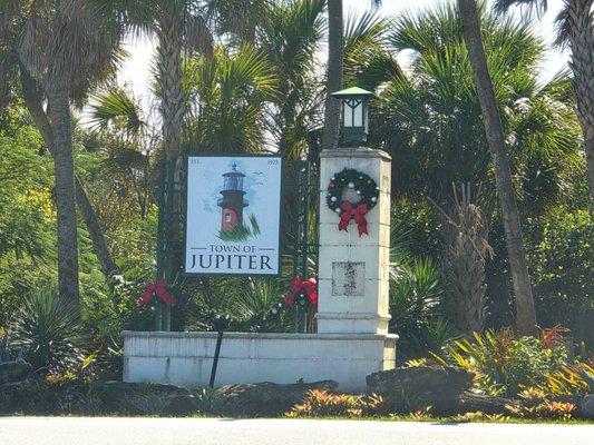 City of Jupiter Welcome Sign