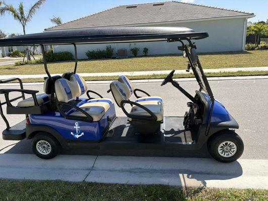 This is the photo I sent to Wavex to show them the size of the golf car.