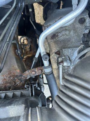 All hardware, frame, and engine bay rusted out