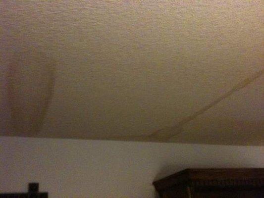 Water damage in our "upgraded" king room...