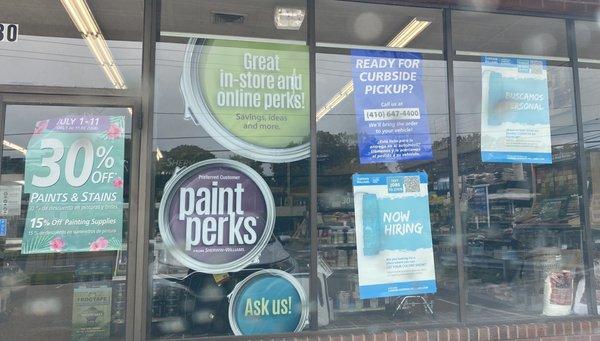 Curbside pickup available