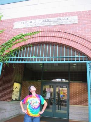 This is me at Mt. Greenwood branch, on my quest to visit all the CPL branches.