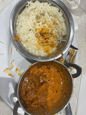Butter chicken w/rice