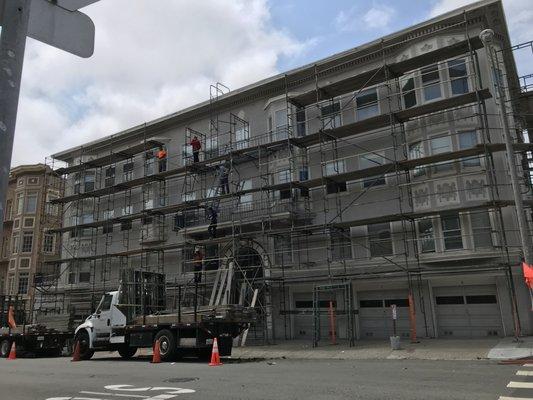 Front of Building during Install