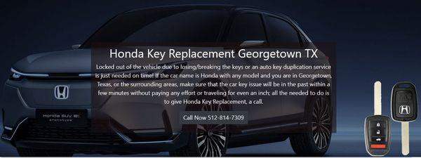 Honda Key Replacement