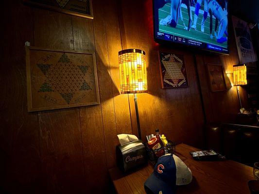 Chinese checkers boards on the wall