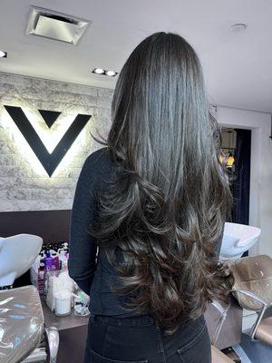 Long layers for the first time after cutting 6" off the length!!!