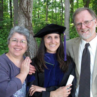 Attorney Audrey Brown with her parents at her graduation from George Mason University School of Law