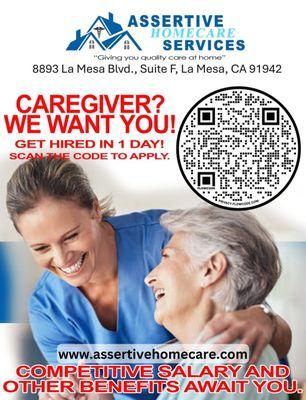 We would love to have you on our team. Call to schedule and interview today! 619-466-6890