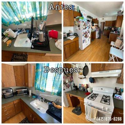 Kitchen before & after
