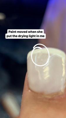 Paint at the top shifting from her shoving light on me with attitude.