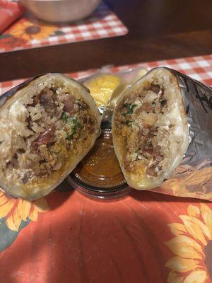 Pastor burrito added some tripa to it great crunch