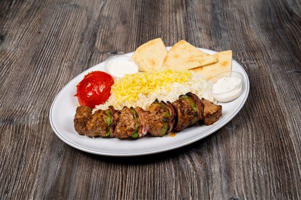 Beef Filet Shish Kabob Plate