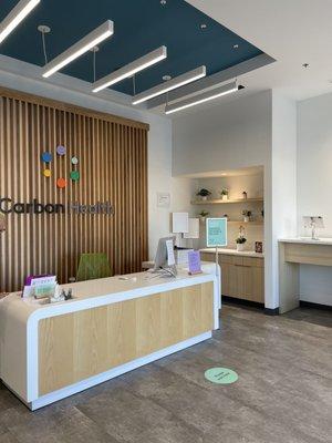 Reception/ waiting room. Bright, clean and cheerful.