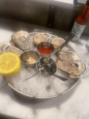 Jamestown River Oysters!! Happy hour special $1 each