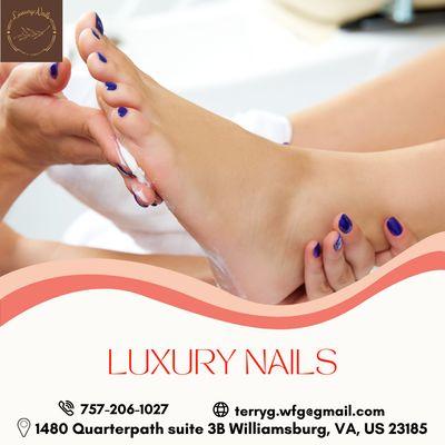 Luxury Nails
757-206-1027
1480 Quarterpath suite 3B Williamsburg, VA, US 23185