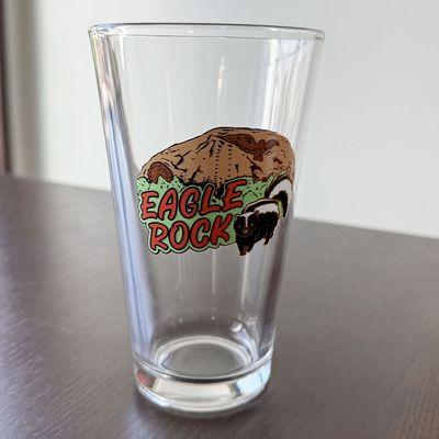 Full color print on clear pint glass