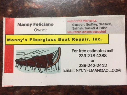 Manny's Fiberglass Boat Repair
