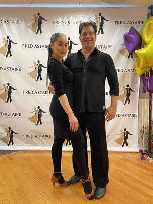 Alisa and I after some pretty intense Rhythm Rounds.