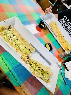 The Machete Quesadilla (it was coming off the plate a bit on each end so I attacked those first)