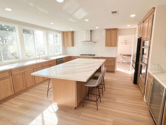 Kitchen with a custom island