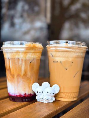 Blueberry Crumble Latte and Cookie Butter Latte IG: @ammysalamii