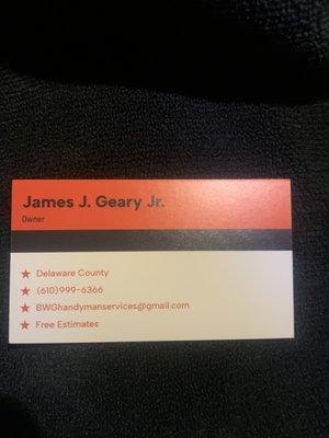Back of Buisness card