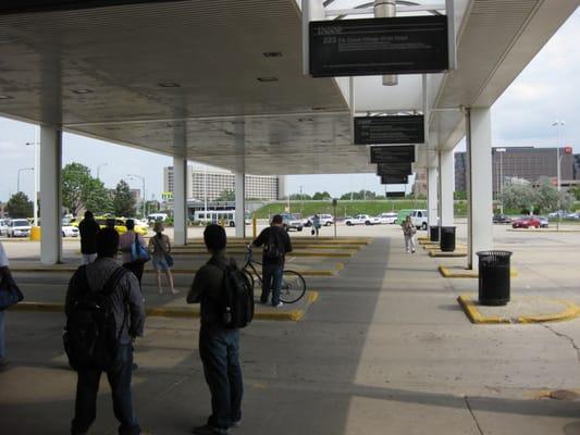 At the Rosemont stop