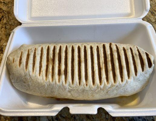 El Pastor (pork) burrito. A definite two-hander!