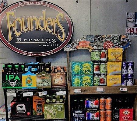 Coldest beer cave with IPA's and domestics.