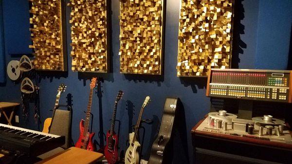 Guitars in control room