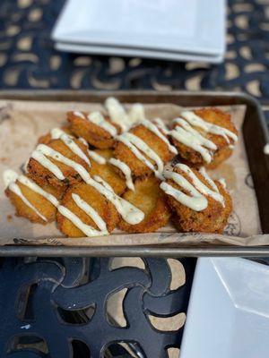 Fried pickles! Cold on arrival but the taste was good