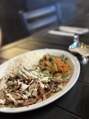 Chicken shawarma plate