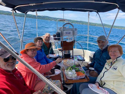 Good food, friends and sunshine!