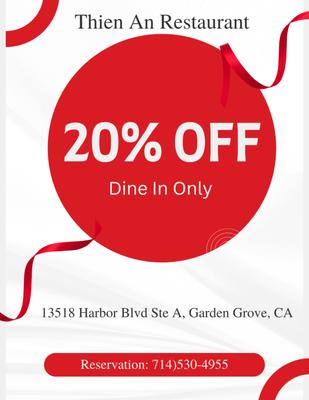 For a limited-Time, dine in only.