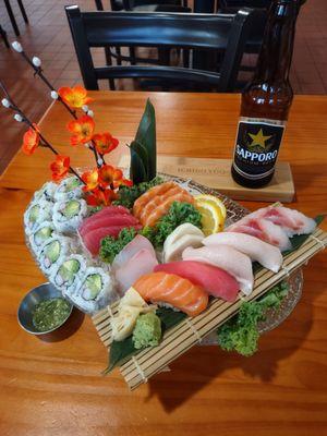 Sushi and Sashimi Combo.