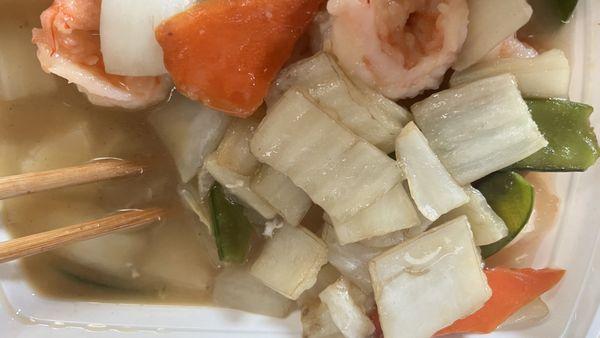 shrimp with mixed chinese vegetables