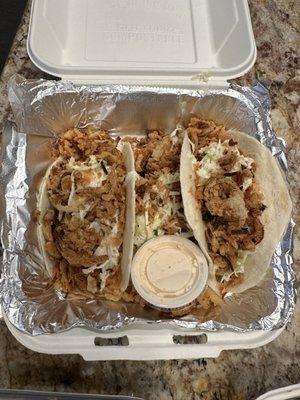 Bbq Pork Tacos- so good!! Really nice combo of flavors and generous portion.