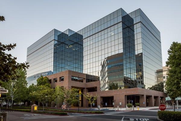 An outdoor view of the building we are stationed in.