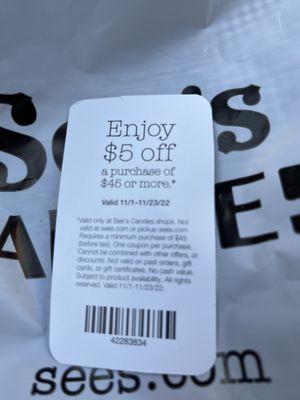 I will come back to use this coupon