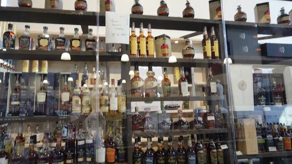 The owner's brag bourbons; you can look, but most aren't for sale. Insecure much?