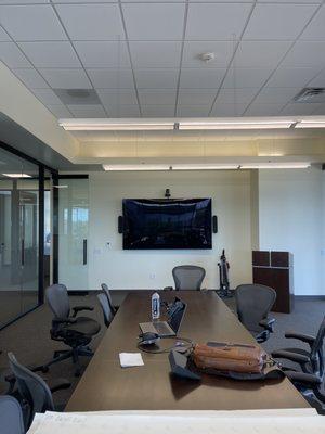 Added power and data then installed this huge tv and mount.